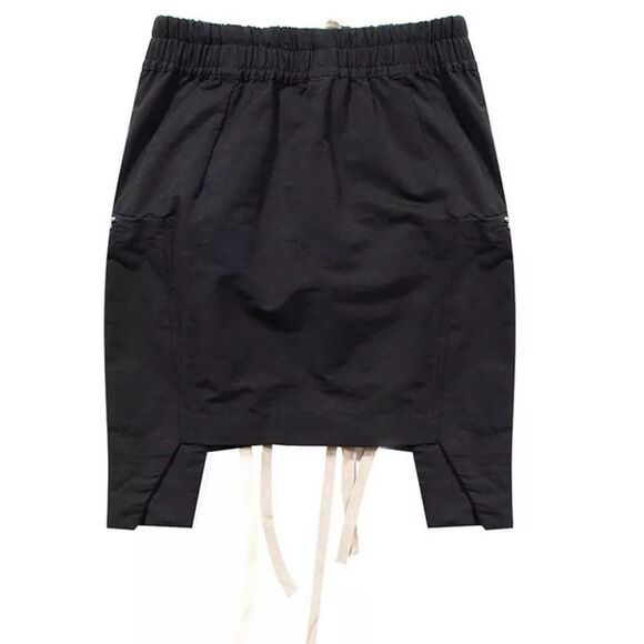 Black Multi White Strings and Things Statement Mini Skirt NEW - Picture 3 of 5